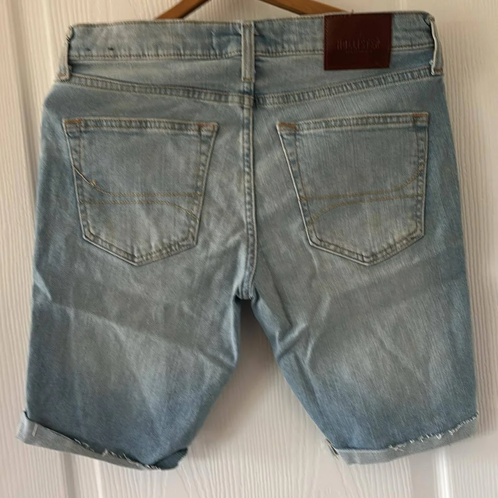 Hollister Blue Jean Shorts Distressed Vintage‎ Streetwear
